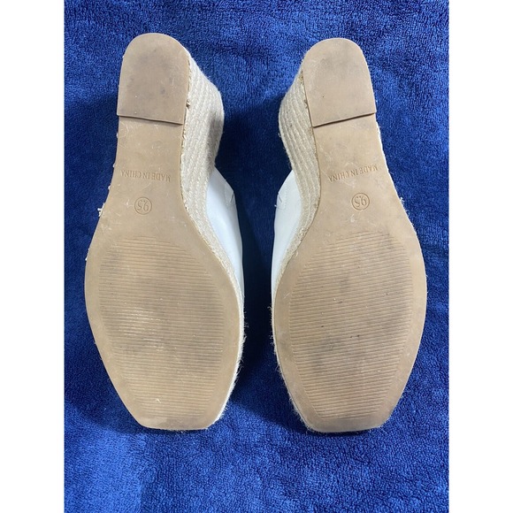 Steve Madden‎ Women's Urge Wedge Sandal Size 9.5 White Leather - Picture 12 of 12